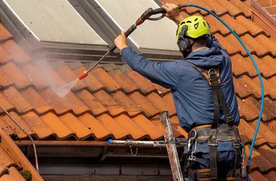 Démoussage et hydrofuge de toiture à Crulai